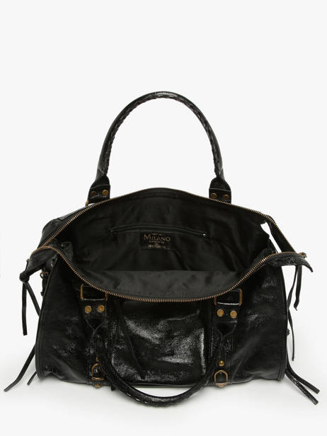 Sac Porté épaule A4 Nine Cuir Milano Noir nine NI24093 vue secondaire 3