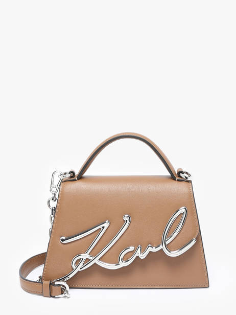 Sac Bandoulière K Signature Cuir Karl lagerfeld Marron k signature A1W30038