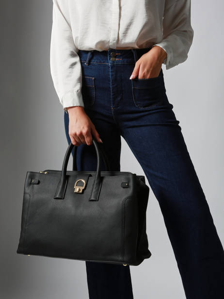 Sac Porté Main / A4 L Equestre Cuir Etrier Noir equestre EEQT142L vue secondaire 1