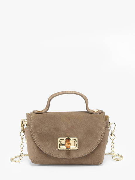 Sac Bandoulière Velvet Cuir Milano Marron velvet VE24117