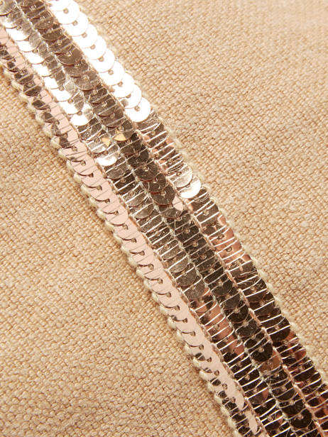 Le Cabas L Lin Et Paillettes Vanessa bruno Beige cabas lin 31V40315 vue secondaire 2