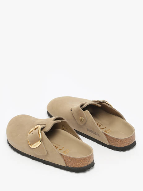 Mules Boston Big Buckle En Cuir Birkenstock Beige women 1030425 vue secondaire 3