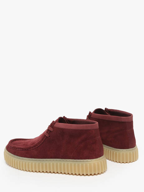 Chaussures Derbies Montante En Cuir Clarks Rouge men 26183423 vue secondaire 2