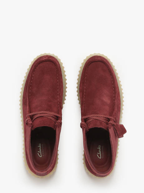 Chaussures Derbies Montante En Cuir Clarks Rouge men 26183423 vue secondaire 3