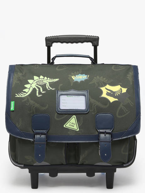 Cartable à Roulettes 2 Compartiments Tann's Vert les fantaisies g 43277