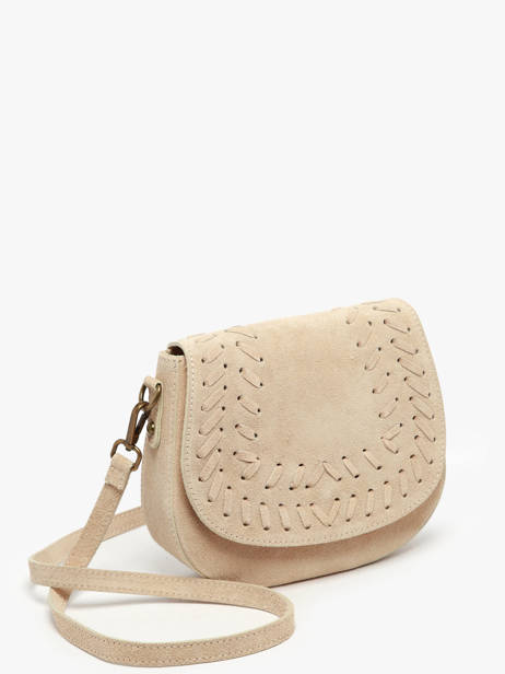 Sac Bandoulière Velvet Cuir Milano Beige velvet VE25062 vue secondaire 2