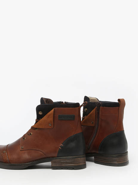 Bottines Yedos En Cuir Redskins Marron men YEDOS vue secondaire 3