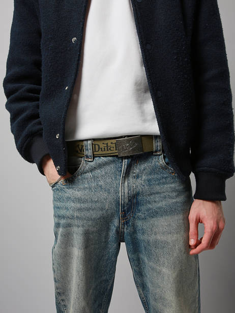 Ceinture Ajustable Nylon Von dutch Vert belt NYLON vue secondaire 1