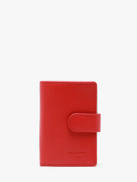 Porte-cartes Confort Cuir Hexagona Rouge confort 467254