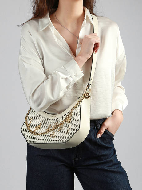 Sac Bandoulière M Croisette Charms Cuir Lancel Blanc croisette A14012 vue secondaire 1