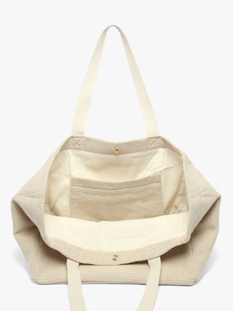 Sac Porté épaule Tressage Coton Hindbag Beige tressage TS vue secondaire 3