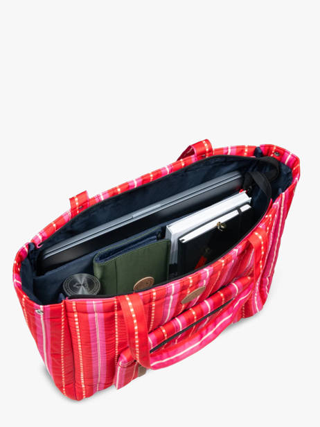 Sac Porté épaule A4 Adventurer Polyester Recyclé Cabaia Rouge adventurer TOTEBAGL vue secondaire 2