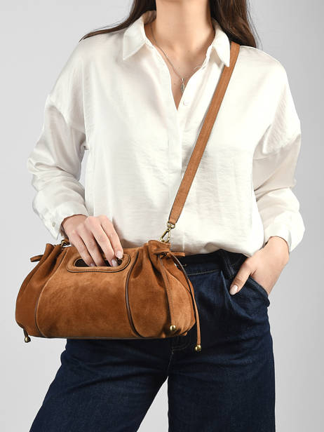 Sac Porté épaule Folk Light Cuir Gerard darel Marron folk light W405 vue secondaire 1